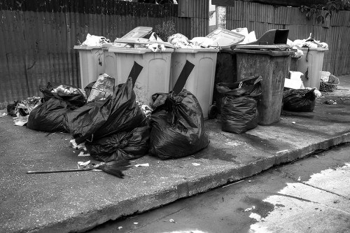 Professional flat clearance team at work in Eltham