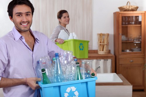 Professional waste removal service in action in an Eltham business