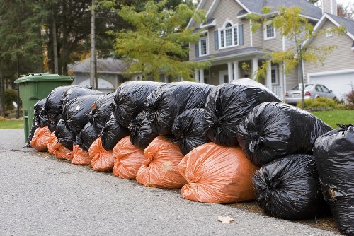 Commercial waste being collected in Eltham