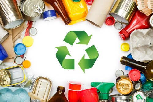 Recycling bins and sustainable waste practices in Eltham
